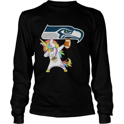 Long Sleeve Seattle Seahawks Football Unicorn Dabbing shirt