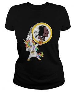 Ladies Tee Washington Redskins Football Unicorn Dabbing Hip Hop shirt