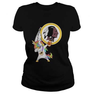 Ladies Tee Washington Redskins Football Unicorn Dabbing Hip Hop shirt