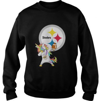 Sweat Pittsburgh Steelers Football Unicorn Dabbing shirt