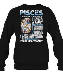 10 things pisces your lights out shirt