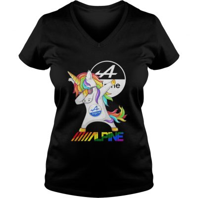 Alpine Electronics Unicorn Dabbing ladies v-neck