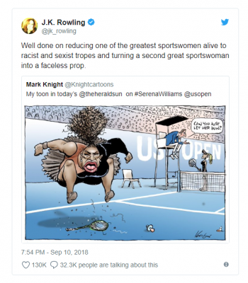 Australian Newspaper Doesn't See How This Cartoon of Serena Williams Is Racist