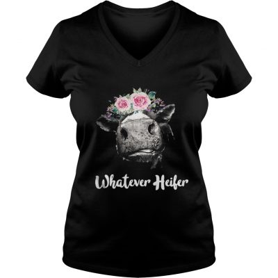 Cow Whatever Heifer V-neck T-shirt