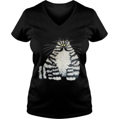 Crafty Cat Mosaic ladies v-neck