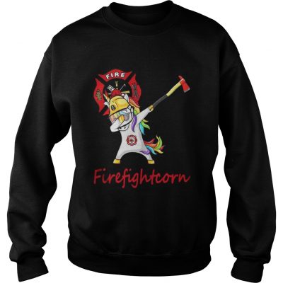 Dabbing Unicorn Firefighter Firefightcorn sweatshirt