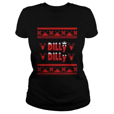 Dilly Dilly funny Christmas ugly ladies tee