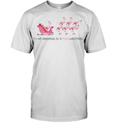 Flamingo I am dreaming of a pink Christmas shirt