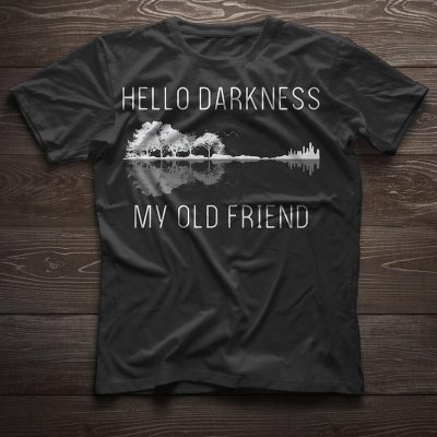 Guitar hello darkness my old friend women shirt