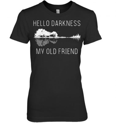 Guitar hello darkness my old friend women shirt