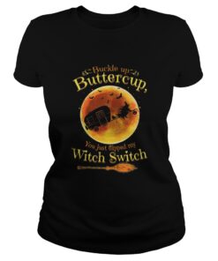 Halloween Camping buckle up buttercup you just flipped ladies tee