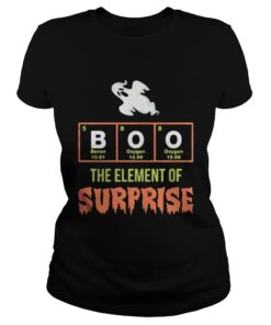 Halloween Chemistry Boo the element of surprise ladies tee