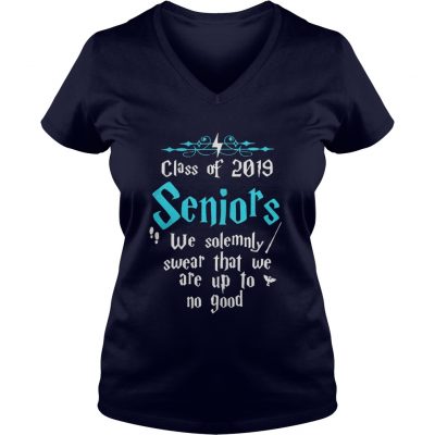 Halloween Class of 2019 seniors we solemnly swear that ladies v-neck