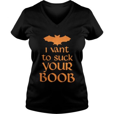 Halloween I vant to suck your Boob ladies v-neck