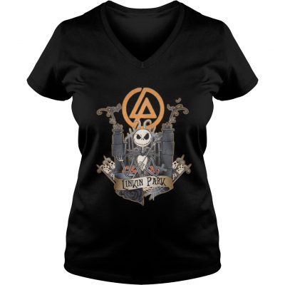 Halloween Jack Skellington Linkin Park ladies v-neck