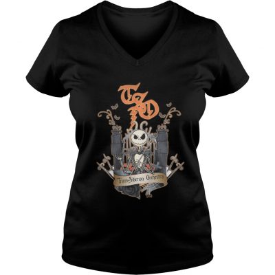 Halloween Jack Skellington Trans Siberian Orchestra ladies v-neck