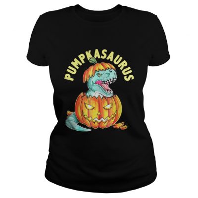 Halloween Pumpkin Saurus ladies tee