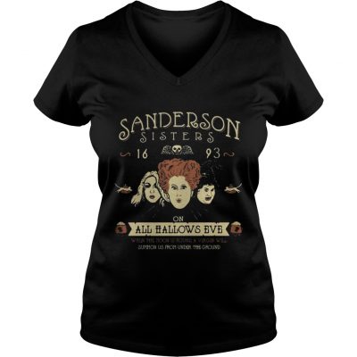 Hocus Pocus Sanderson Sisters 16 93 on all hallows eve ladies v-neck