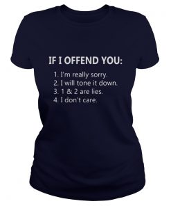 If I offend you I'm really sorry I will tone it down Ladies Tee