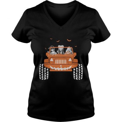 Jeep Halloween Hocus Pocus Sanderson Sisters V-neck T-shirt