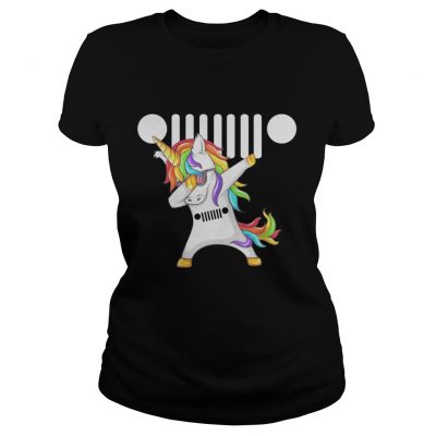 Jeep Unicorn Dabbing ladies tee