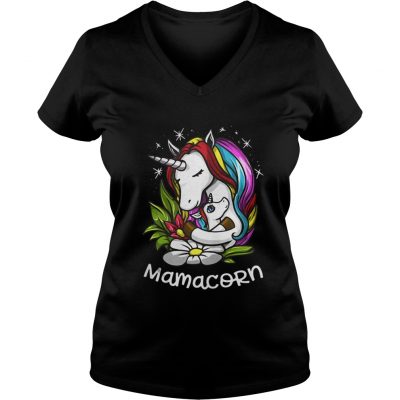 Mamacorn – Unicorn Mom ladies v-neck