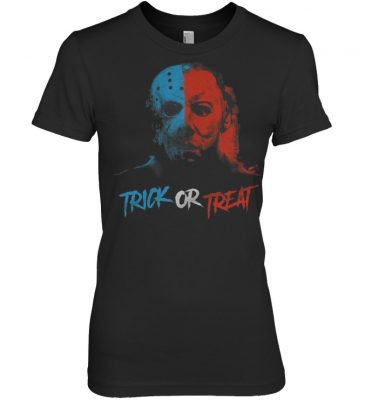 Michael Myers and Jason Mask Trick or treat shirt