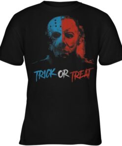 Michael Myers and Jason Mask Trick or treat shirt