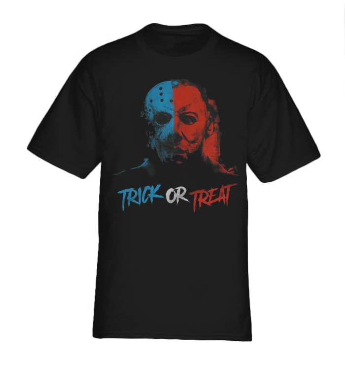 Michael Myers and Jason Mask Trick or treat shirt