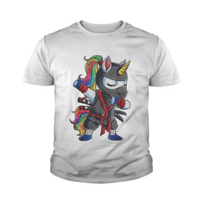 Ninja Unicorn Rainbow youth tee