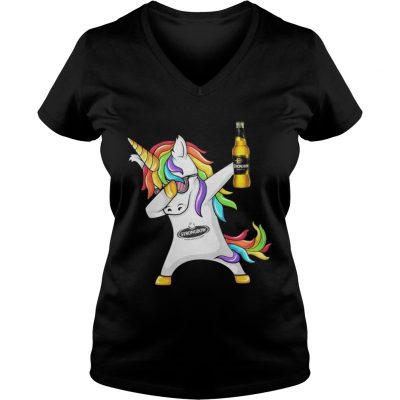 Strongbow Unicorn Dabbing ladies v-neck