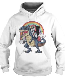 TRex Unicorn Cat Boss Rainbow hoodie