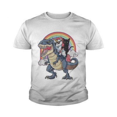 TRex Unicorn Cat Boss Rainbow youth tee