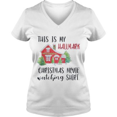 This is my Hallmark Christmas movie watching ladies v-neck