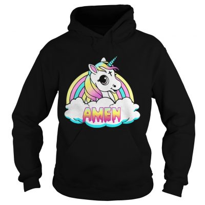 Unicorn Amen Rainbow hoodie