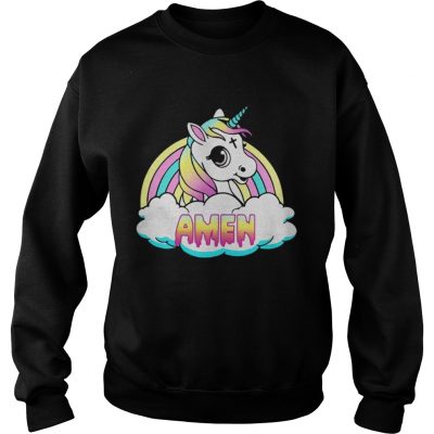 Unicorn Amen Rainbow sweatshirt