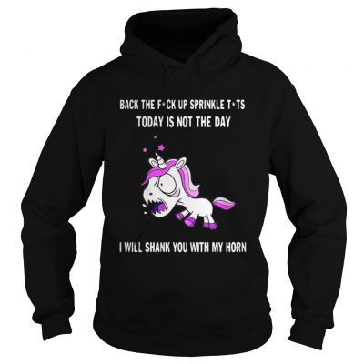 Unicorn Back the fuck up sprinkle Tits today is not the day hoodie