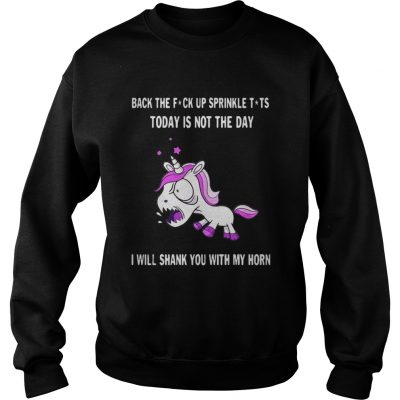 Unicorn Back the fuck up sprinkle Tits today is not the day sweatshirt