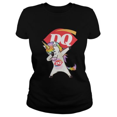 Unicorn Dabbing Dairy Queen ladies tee