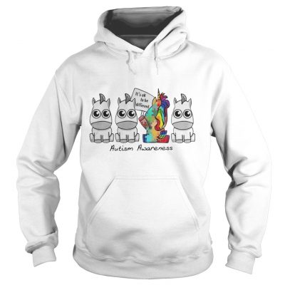 Unicorn Its Ok to be different Autism Awareness hoodie