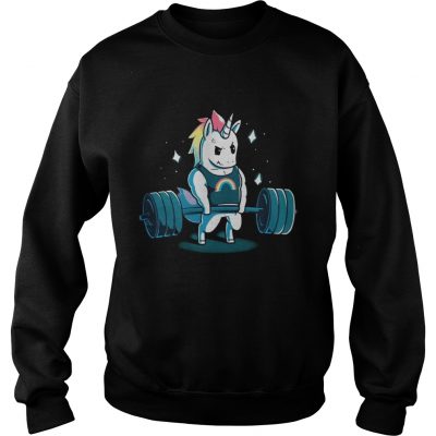 Weight lifting gym unicorn sweatshirt