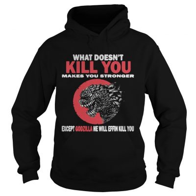 What Doesn’t Kill You Makes You Stronger Except Godzilla hoodie