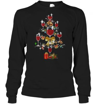 Wine glass Christmas tree sweater