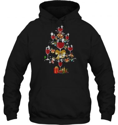 Wine glass Christmas tree sweater