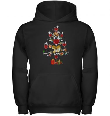 Wine glass Christmas tree sweater