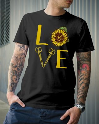 Hair Stylist Love Sunflower Scissors shirt