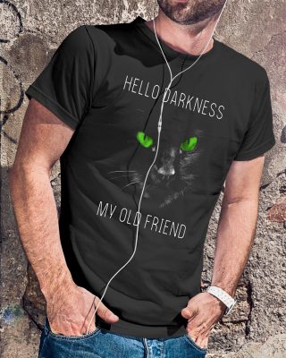 Cat green hello darkness my old friend shirt