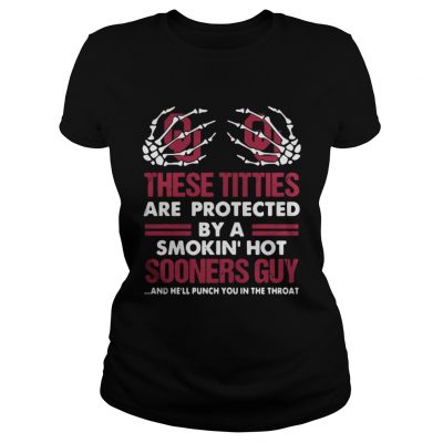 Ladies Tee Sooners Guy and he’ll punch you in the throat shirt