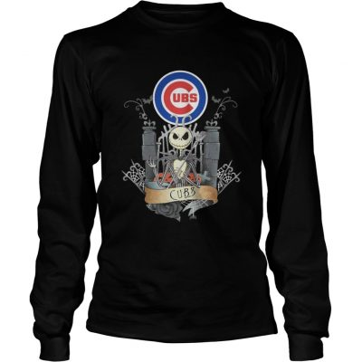 Long Sleeve Jack Skellington Chicago Cubs halloween shirt 