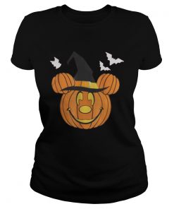 Ladies tee Mickey Mouse Pumpkin Halloween shirt